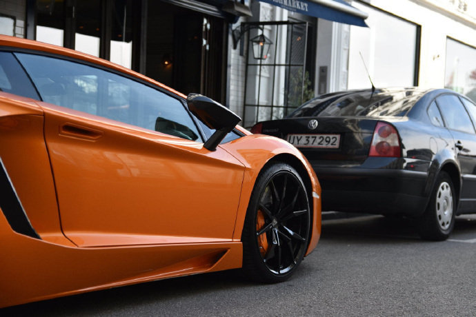 橙色兰博基尼aventador lp700-4,喜欢这样颜色吗?