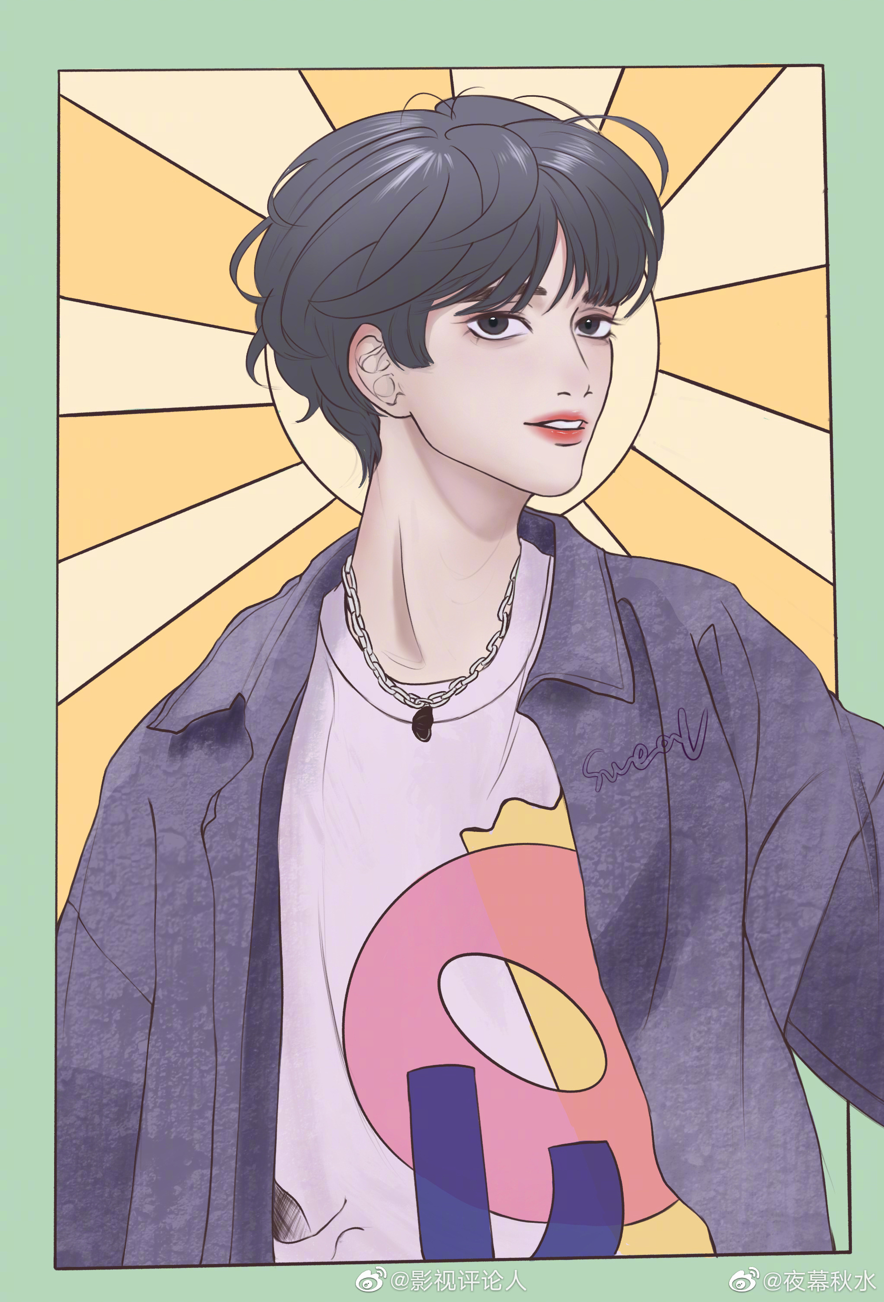 邓佳鑫家神仙画手饭绘合集用油画风记录不同时期的战战