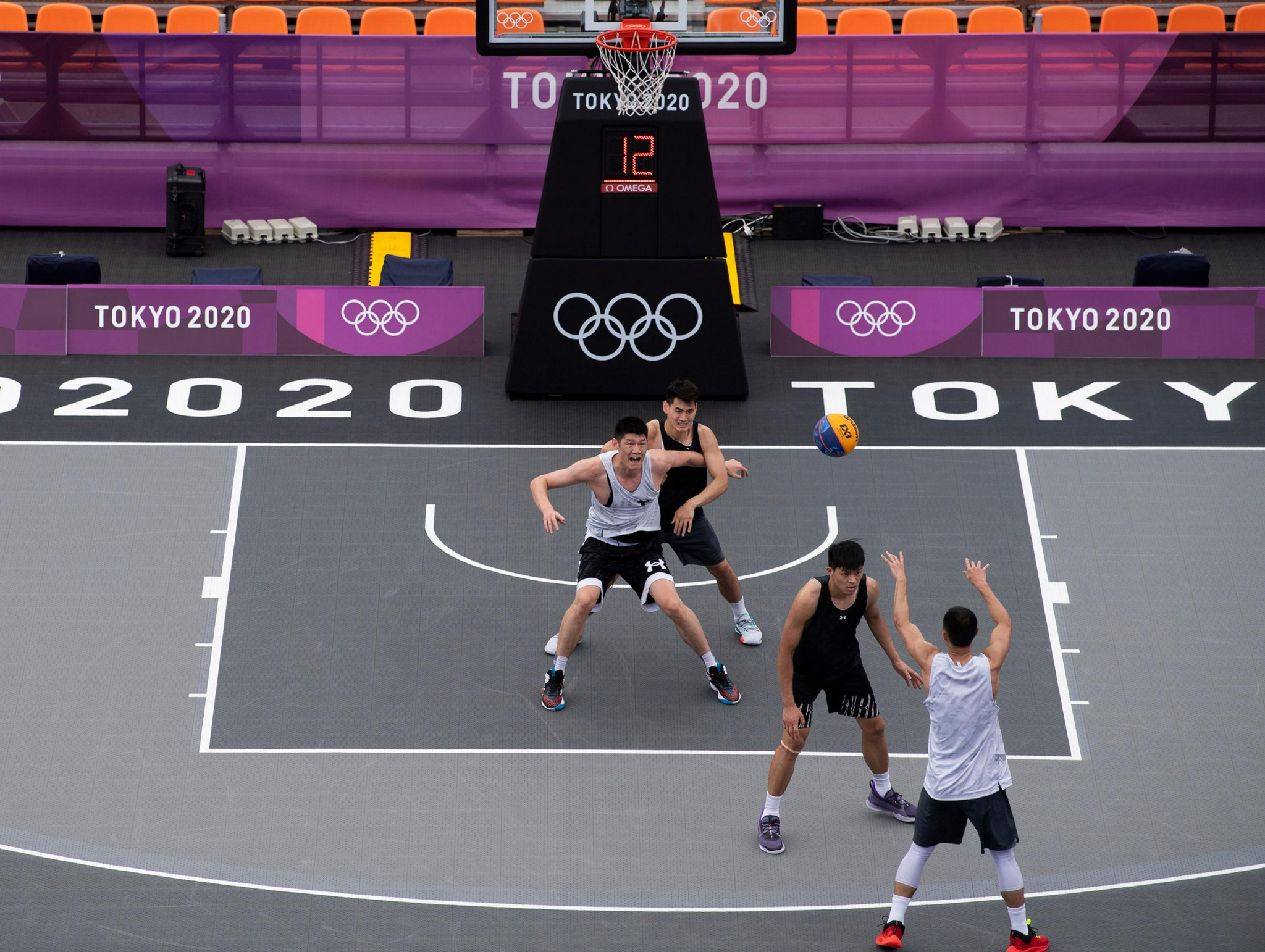 东京奥运会三人篮球中国队赛前训练