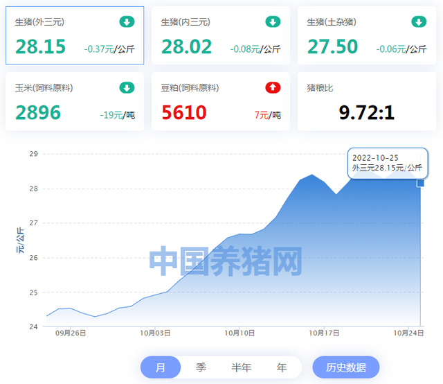 10月25日猪价: 暴跌!别担心,长期向好,四季度是消费旺季!|三元|生猪|猪价_新浪新闻