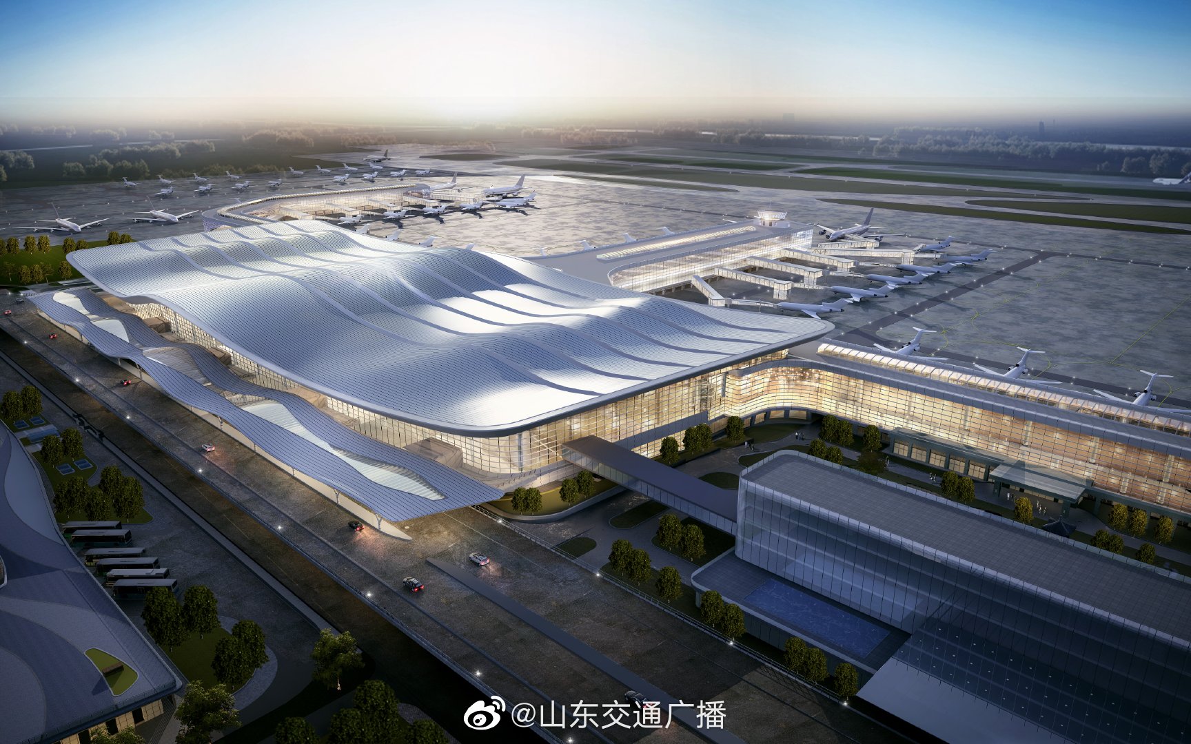 未来可期!总投资约55亿元的烟台机场二期正式开工_高清图集_新浪网