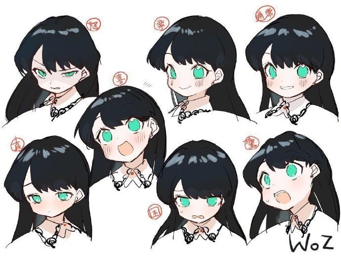 动漫人物表情绘画参考__财经头条