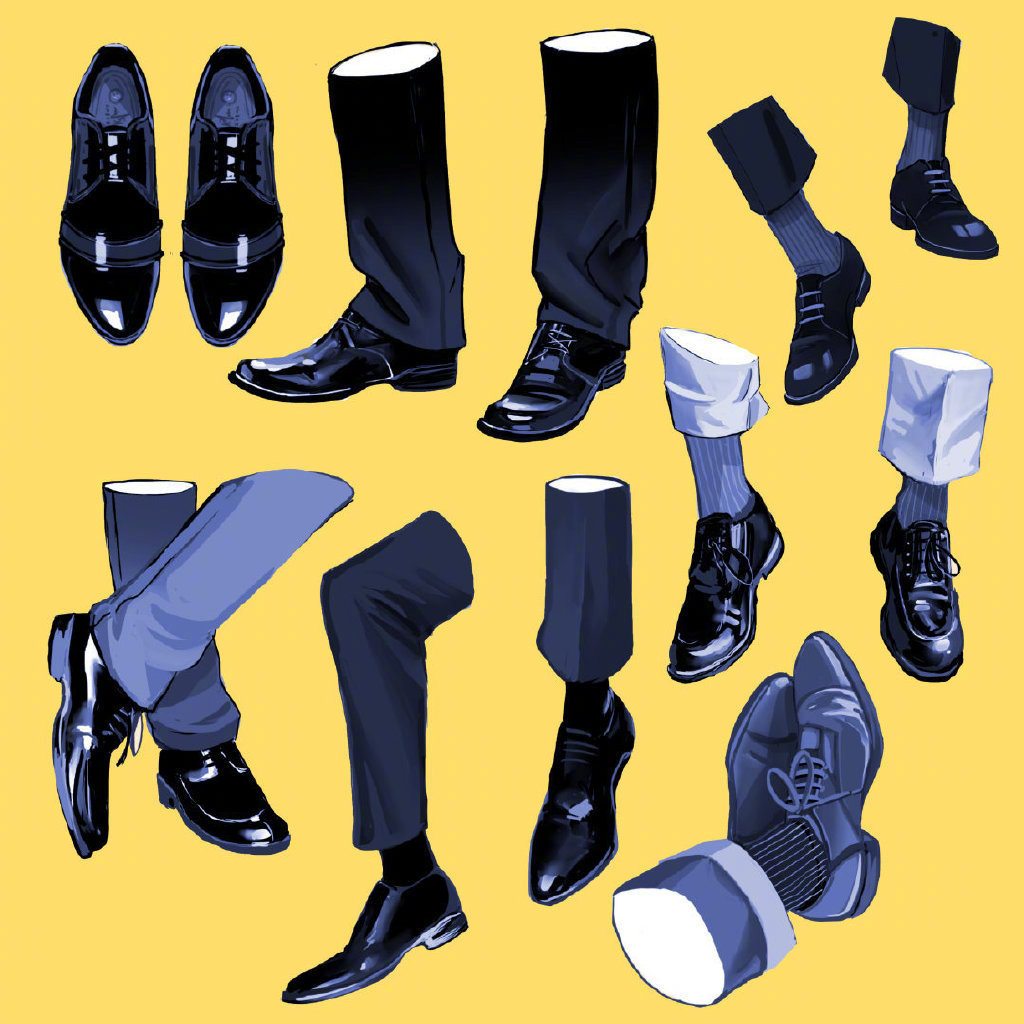 一些关于皮鞋的绘制参考素材__财经头条