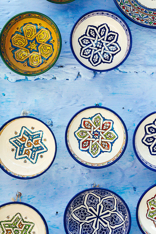 摩洛哥街头的花纹图案