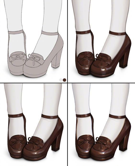 一些关于皮鞋的绘制参考素材__财经头条