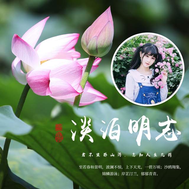 荷花美景姓氏签名头像诗情画意意境优美送给有缘的你