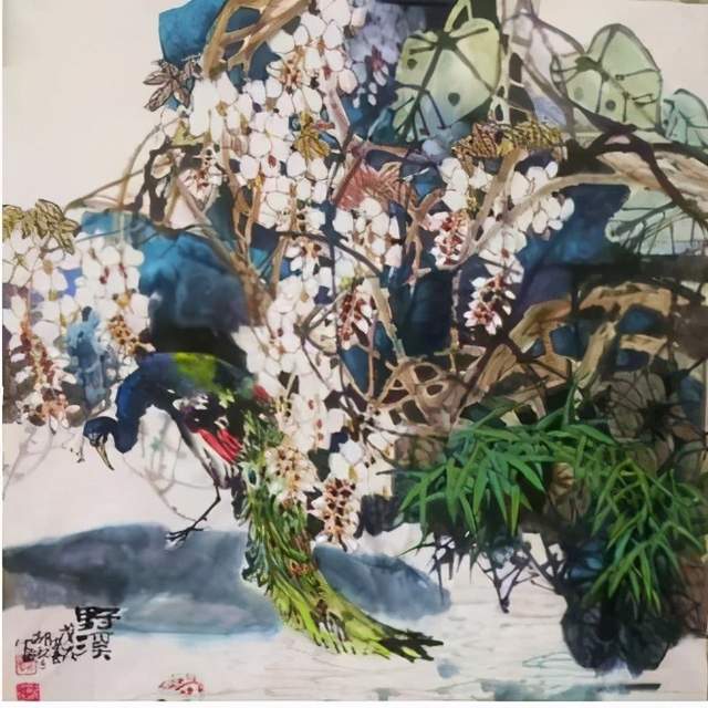 著名画家胡祝三作品著名画家胡祝三作品胡祝三的"情境花鸟画",用笔