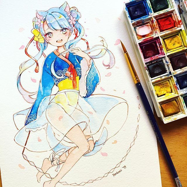 水彩动漫人物分享_高清图集_新浪网