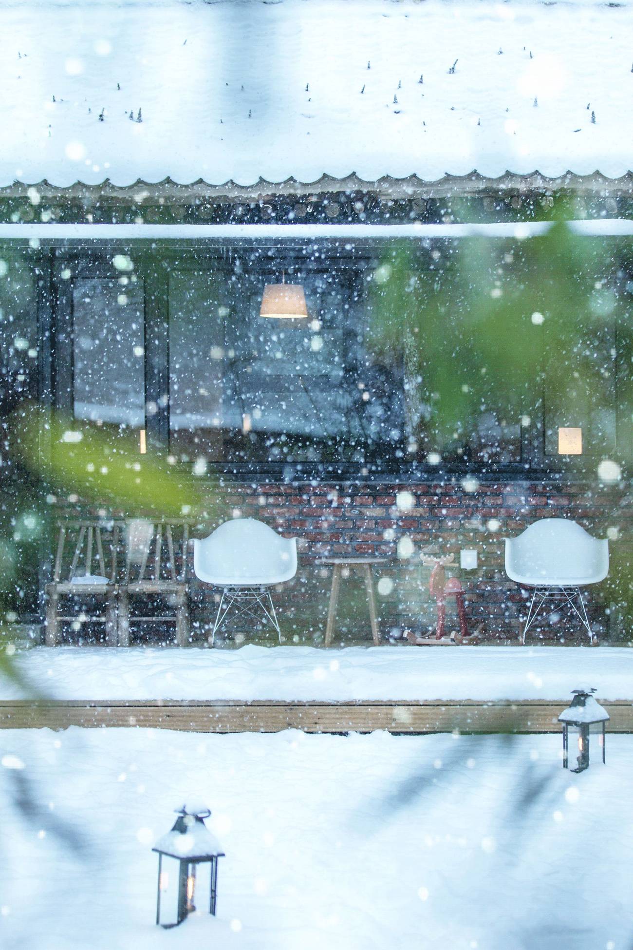 雪后小院美景图片
