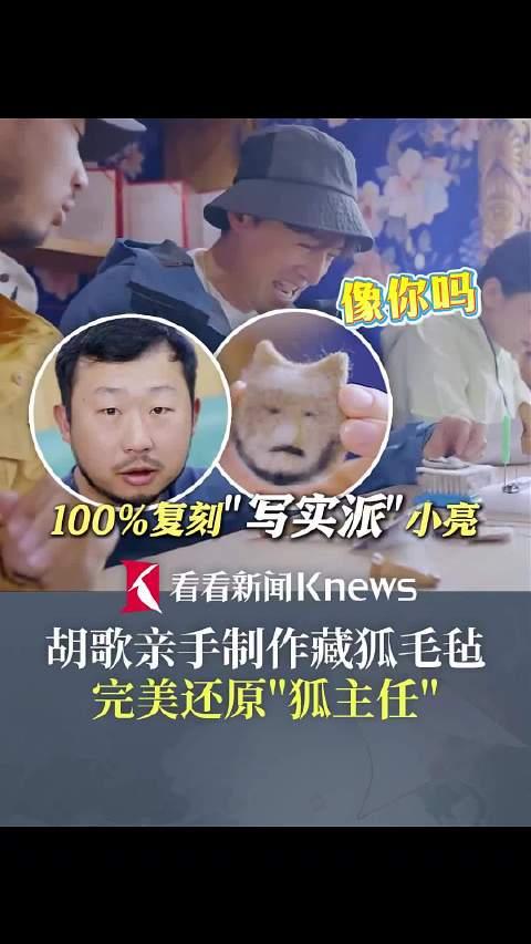 胡歌亲手制作藏狐毛毡 完美还原
