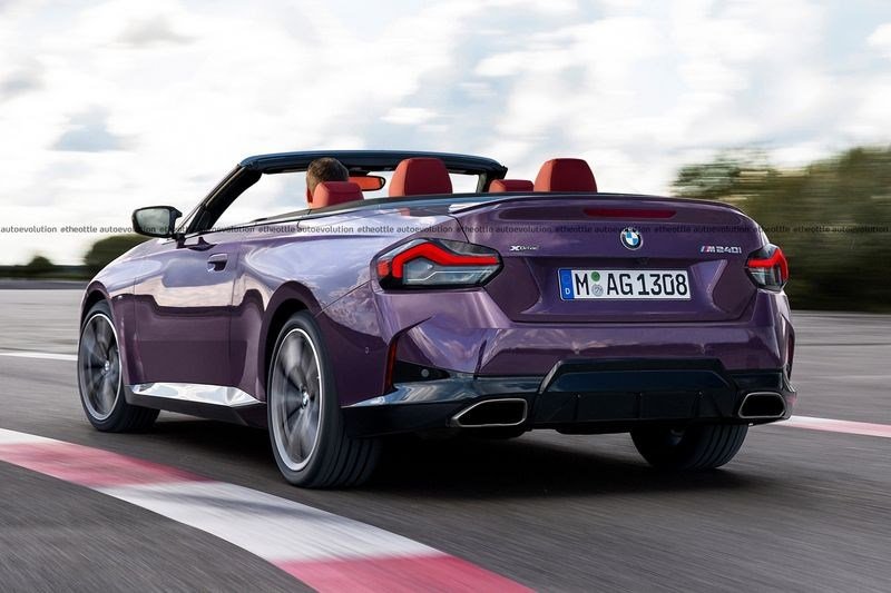 全新宝马2系敞篷版车型的渲染图