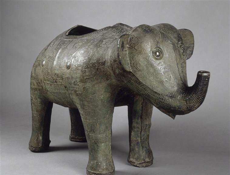 先秦大象造型青铜器中的最大者—青铜器象尊_高清图集_新浪网