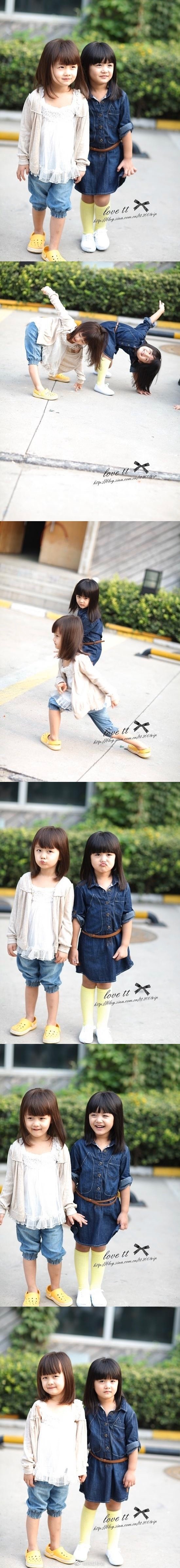 纪姿含和张籽沐现在完全不一样了,小时候俩人太像了