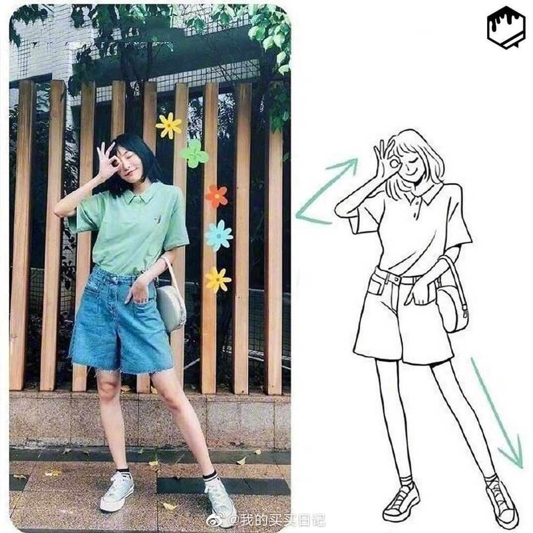 萌萌的拍照姿势范本! 简单好学,可爱又显高,快照着拍起来!