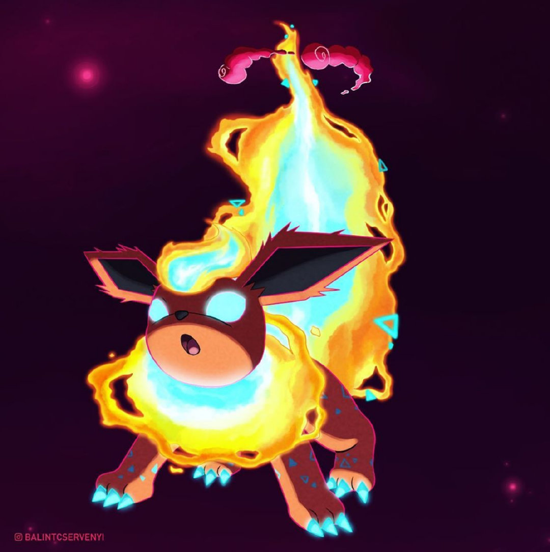 画师balintcservenyi创作的极巨化伊布家族 (凑九图乱入一只肥大)