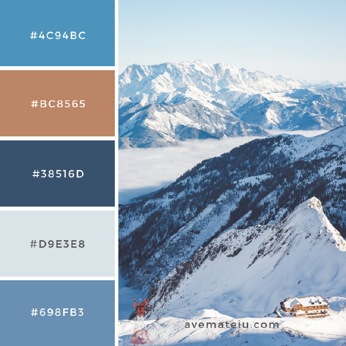 冷色系配色参考