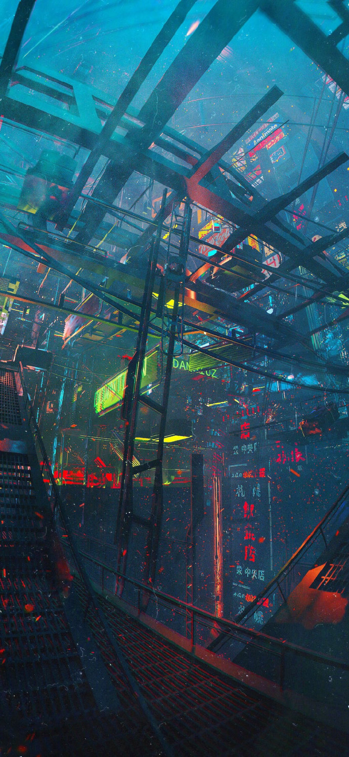 一组酷炫的赛博朋克场景.| 设计师: dangiuz