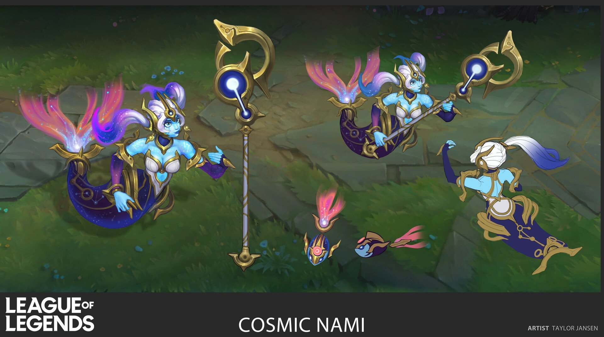 拳头设计师发推展示了娜美星界系列的新皮肤