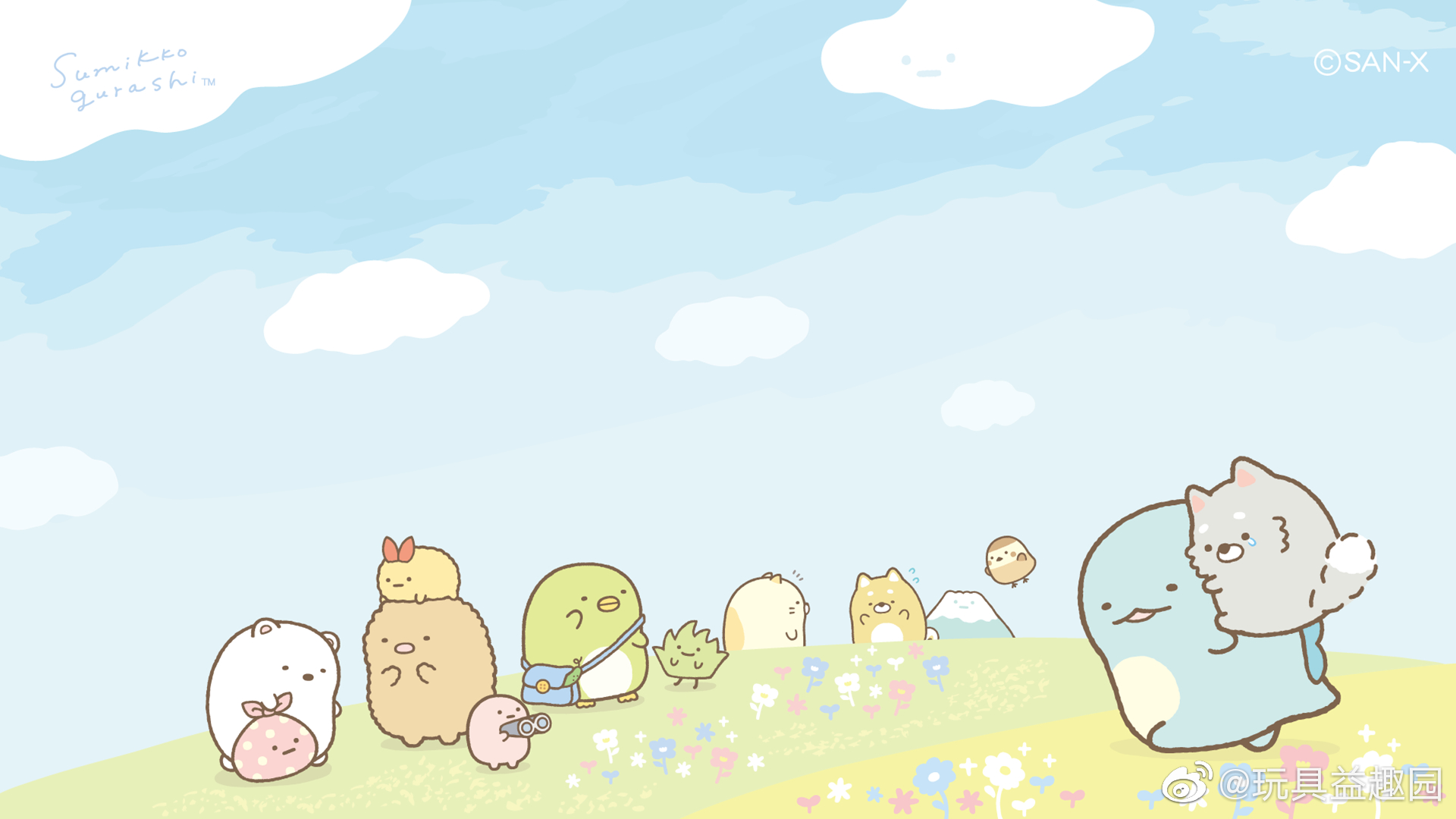 刚在官网下载的手机和电脑桌面壁纸,明天更新角落生物的巧克力棒食玩