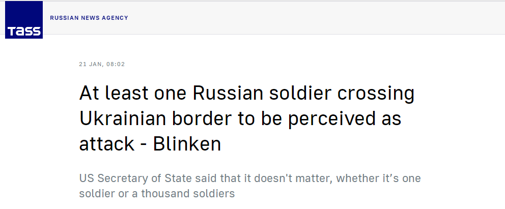 美国务卿警告称俄军不得进入乌克兰：哪怕只有一名士兵越界，都会被视为进攻休闲区蓝鸢梦想 - Www.slyday.coM