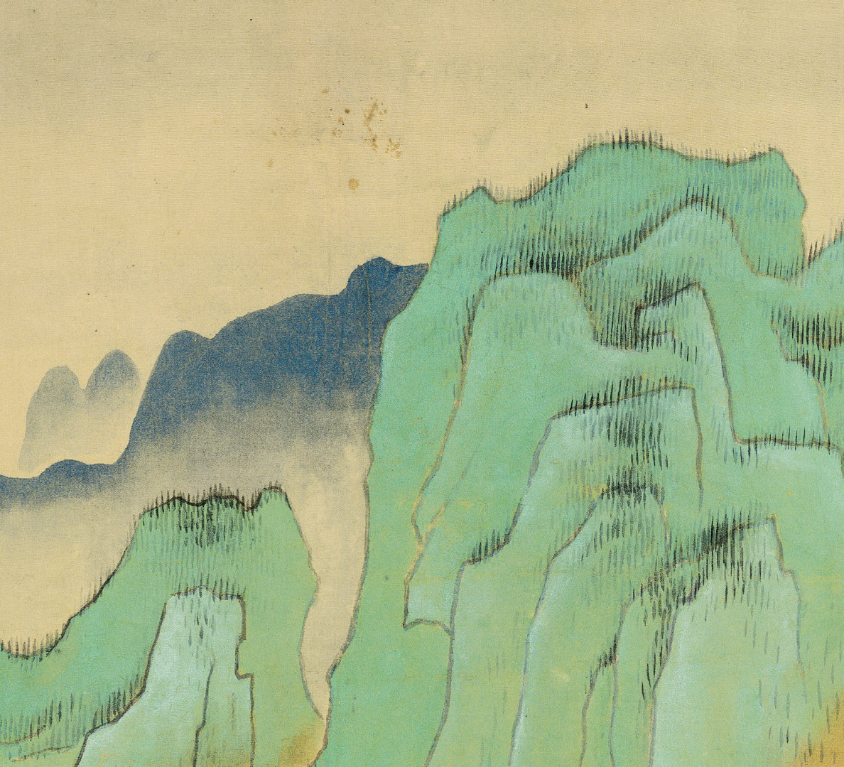 青绿山水图轴 | 谢稚柳 | 南京博物院藏by:博物雅集