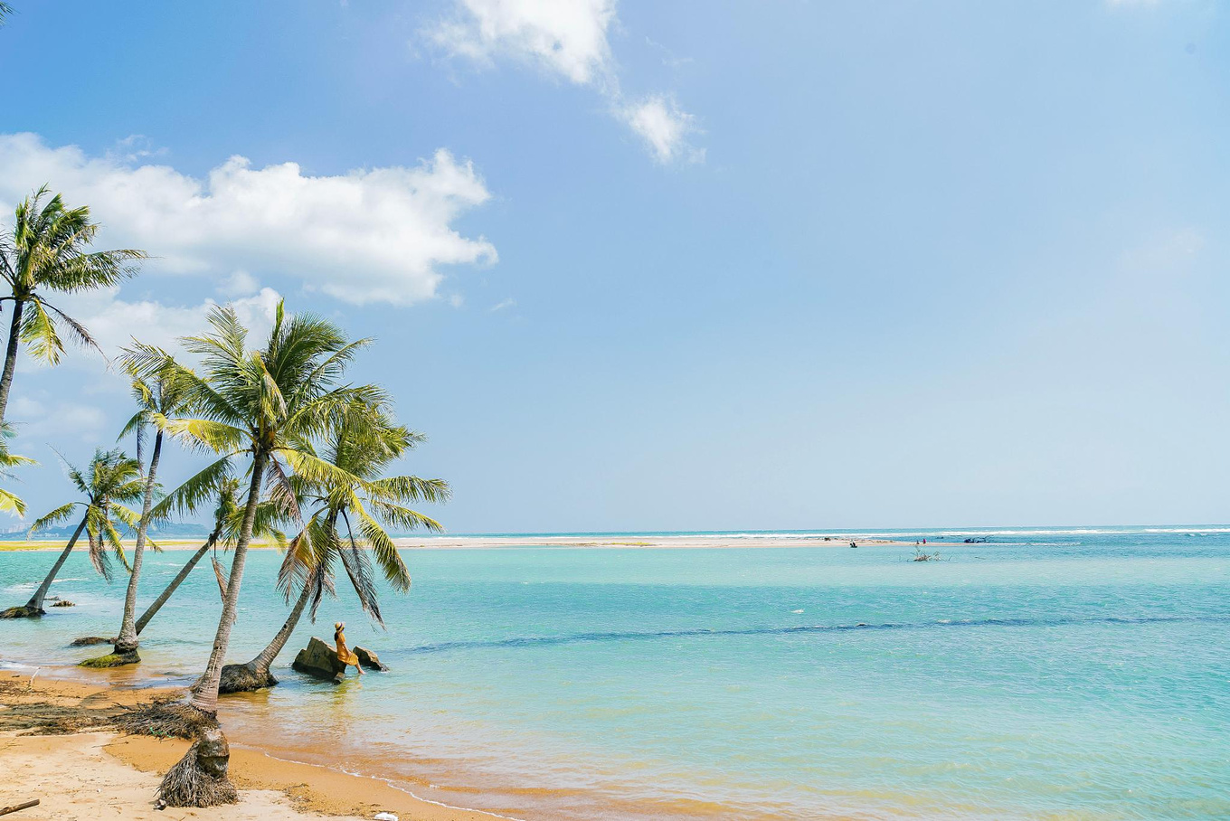 我们入住的民宿在椰子洲岛附近,民宿老板带我们上岛.