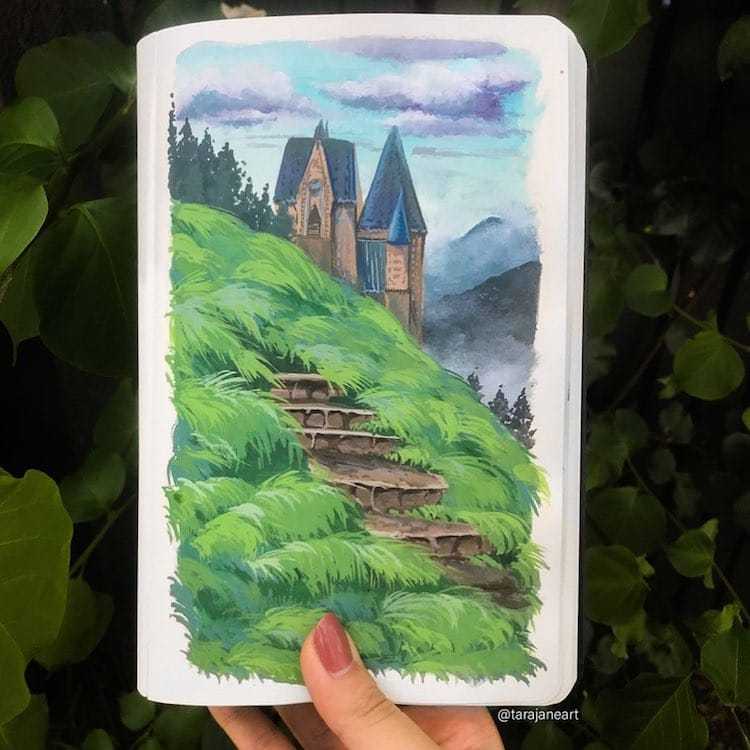 艺家tara Jane Crandon 的素描本充满了通往梦幻般自然环境的门户 艺家tara Jane Crandon 的素描本充满了通往梦幻般自然环境的门户