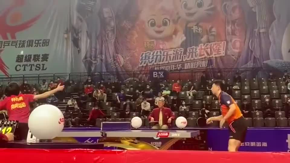 乒超联赛男团第四盘 马龙3 0战胜林昀儒 山东鲁能夺冠
