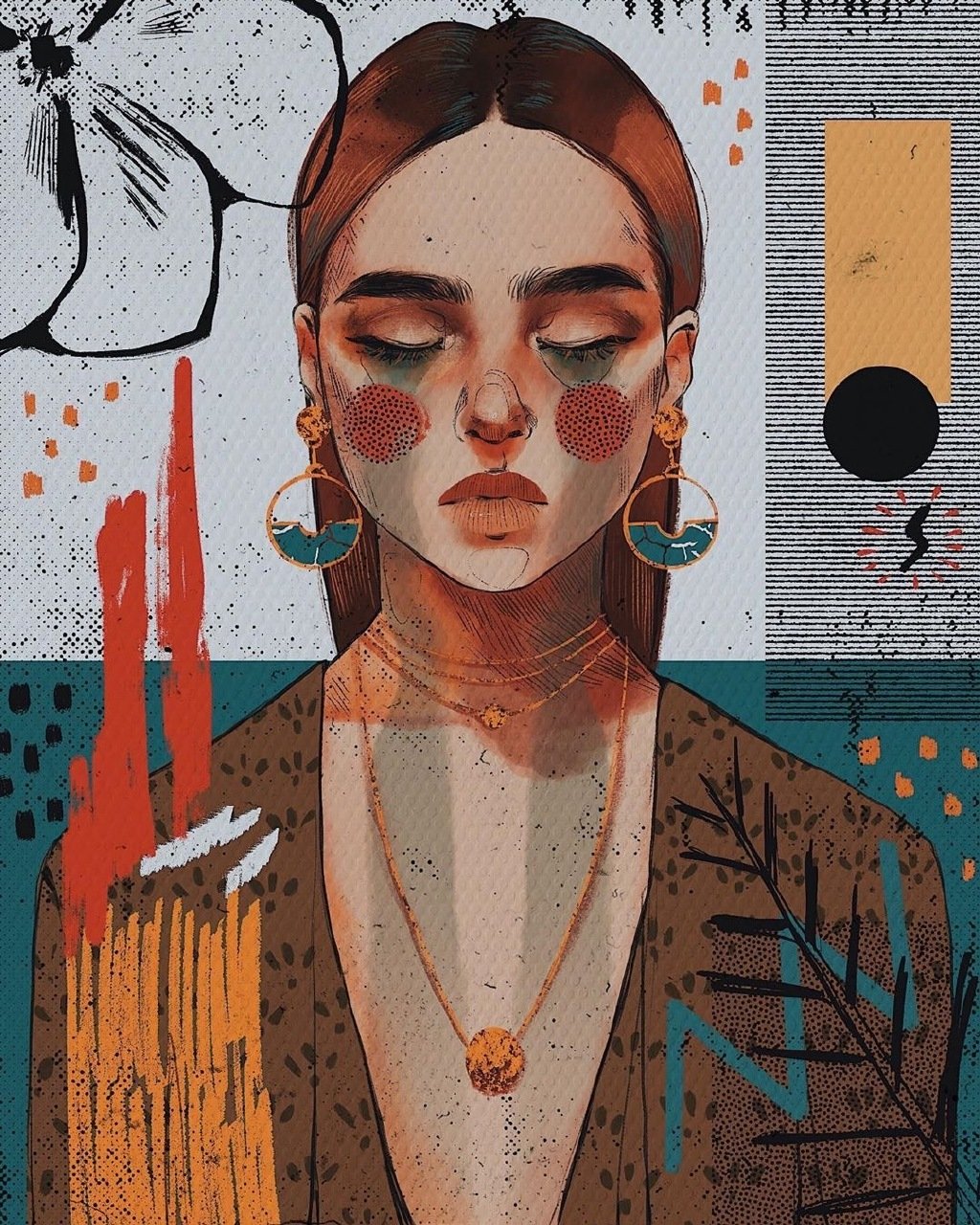 来自ins插画师vitkaninn绘画作品