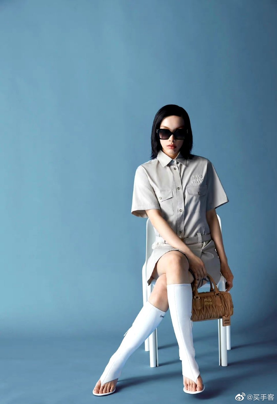 miu miu女孩刘柏辛身穿特别系列致意520🦋看来今年主推这双夹脚高