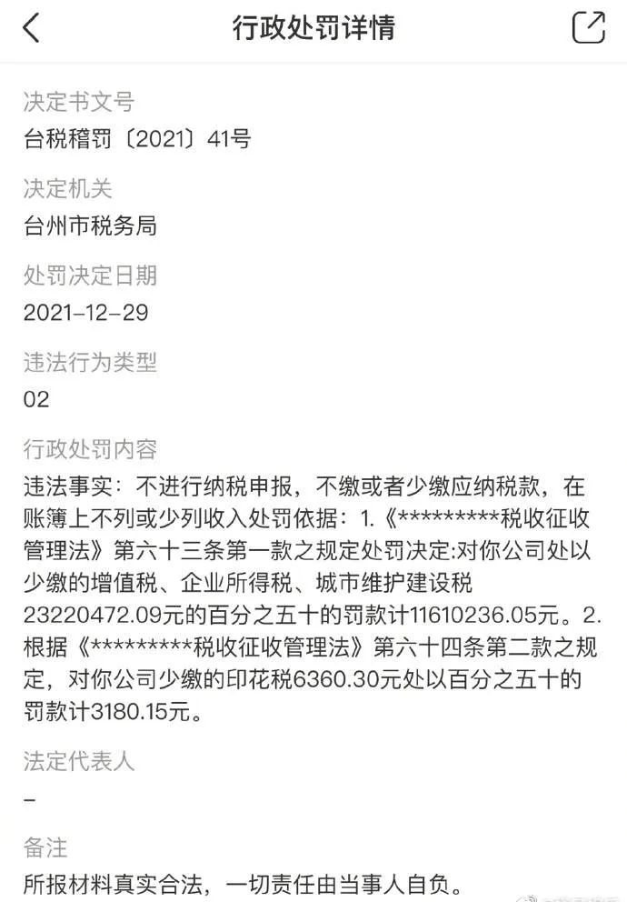 热搜第一！知名奶茶店因偷逃税，被罚款1161万休闲区蓝鸢梦想 - Www.slyday.coM