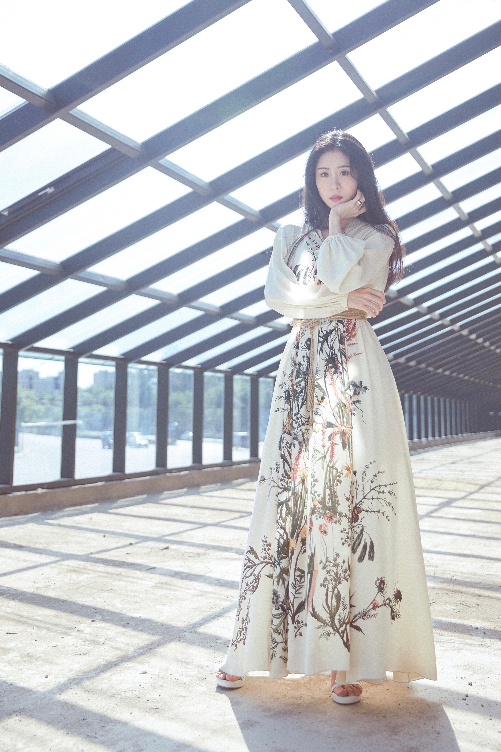 张碧晨 高跟凉鞋