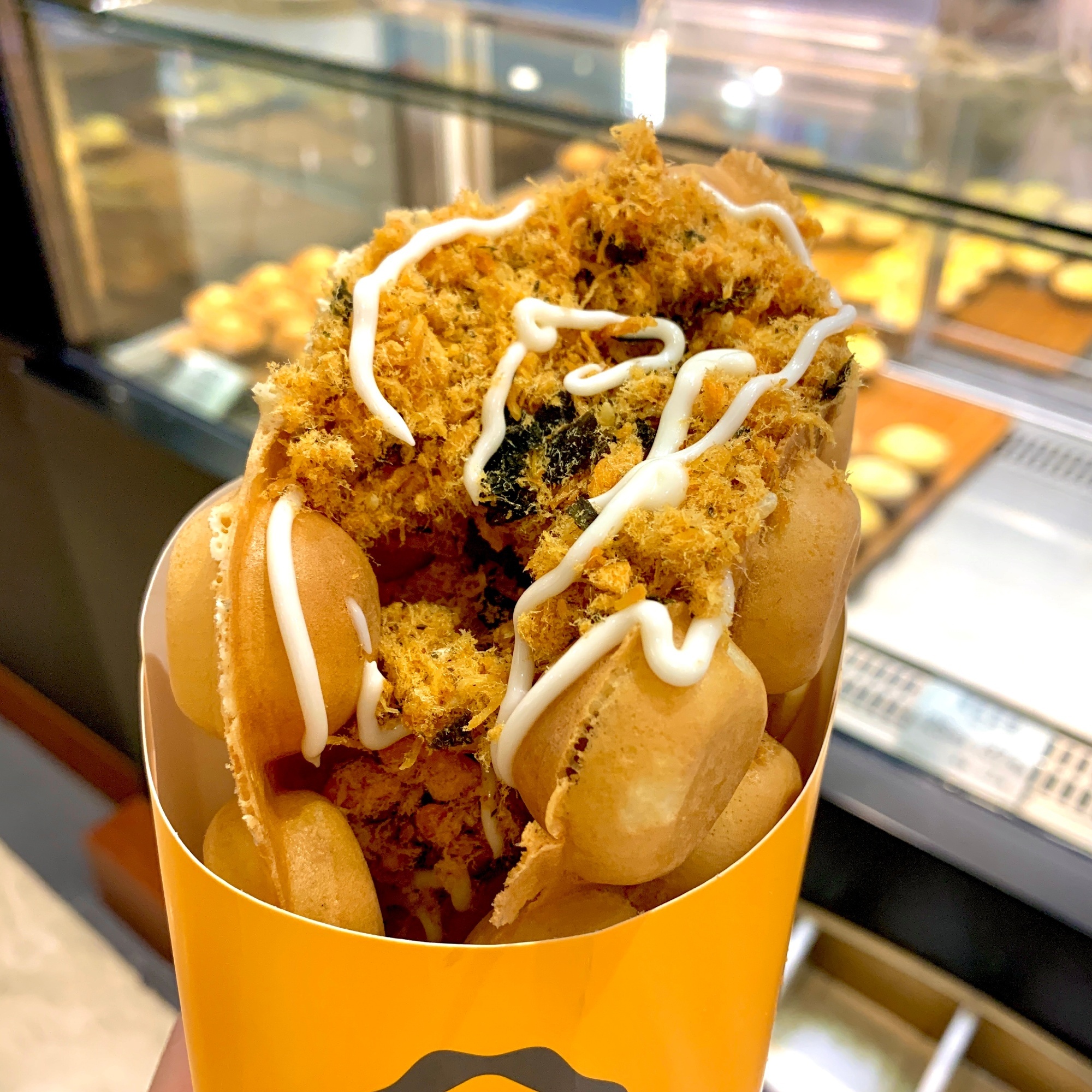 今天路过芳叔,吃了久违的肉松海苔鸡蛋仔_高清图集_新浪网