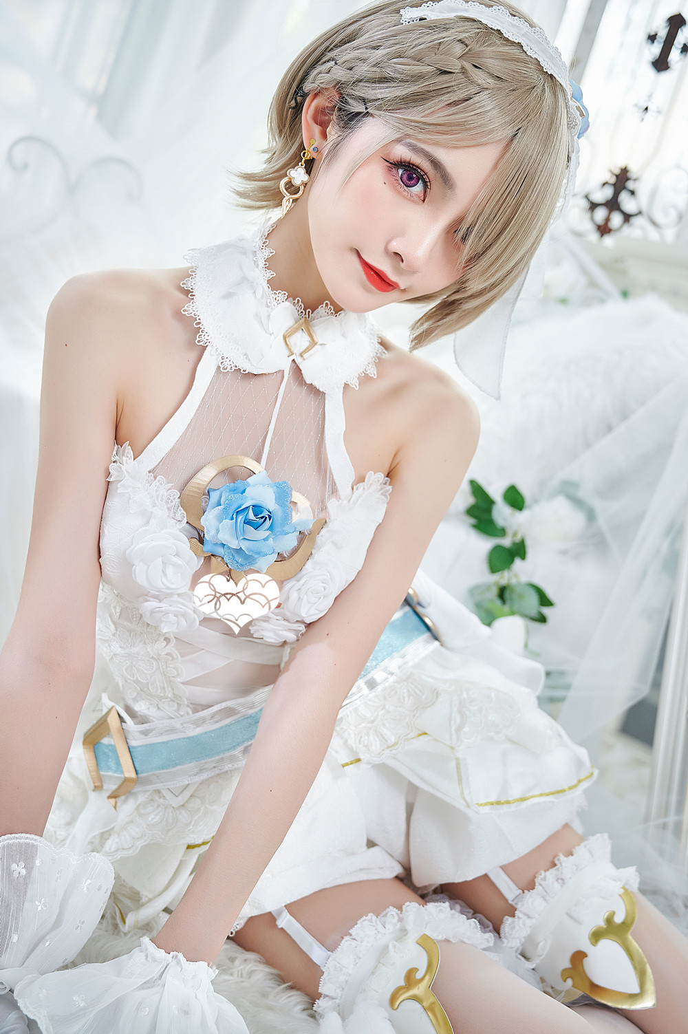 崩坏3丽塔绝美cos,女仆长穿上花嫁会怎样?美得不可方物