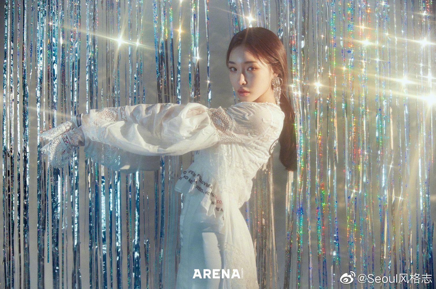 金请夏 arena homme 7月号画报黑长直发加上blingb