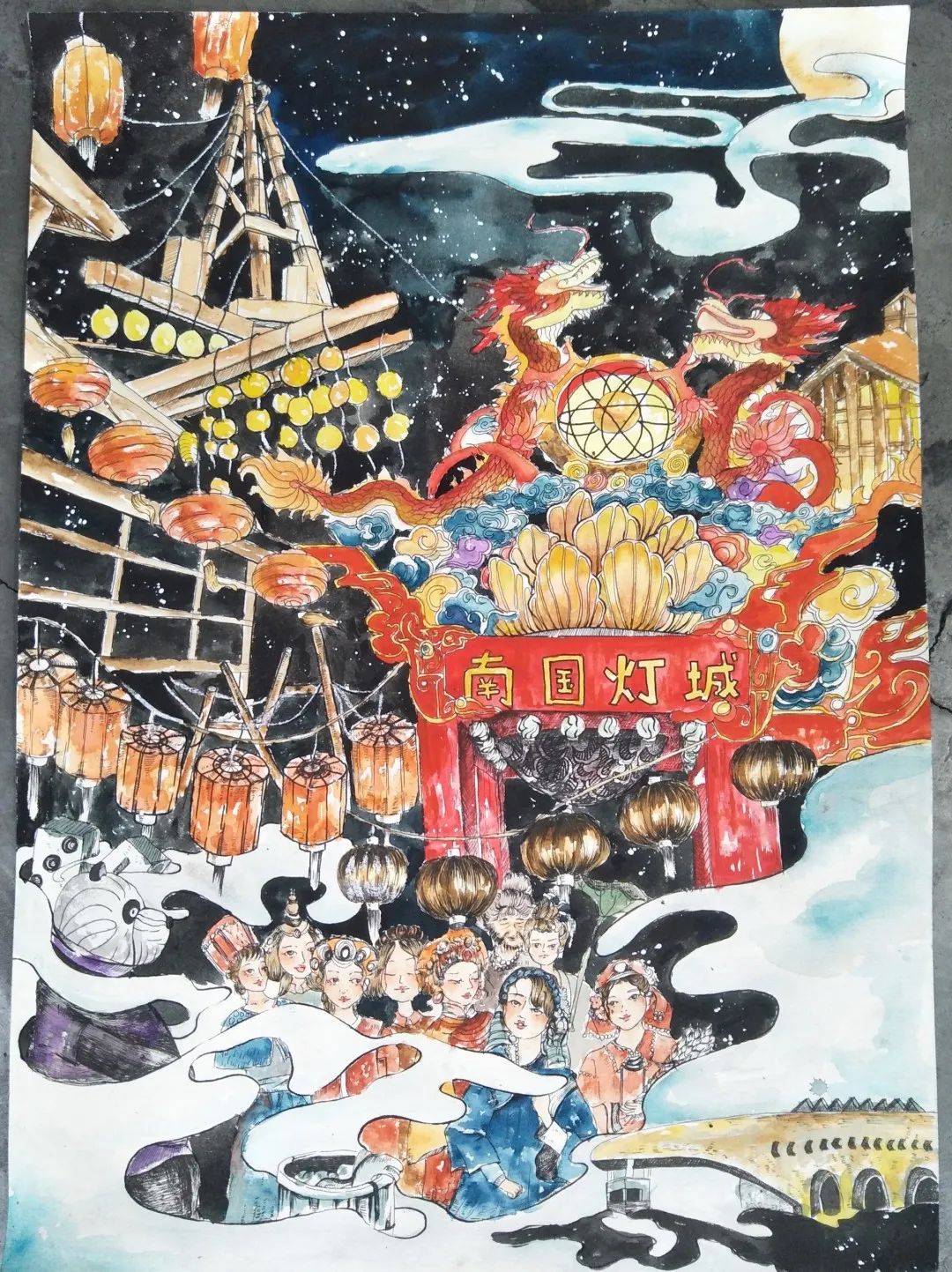 作品入选2019年"四川省70童星书画作品峨眉山展",自贡市青少儿美
