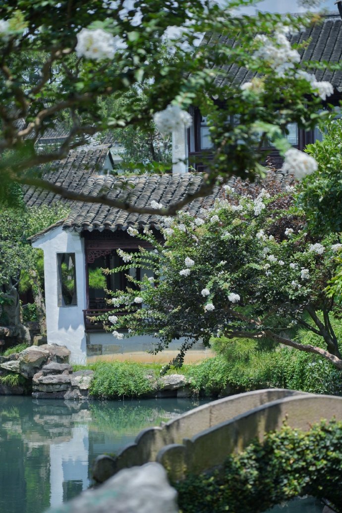 苏州网师园彩霞池畔