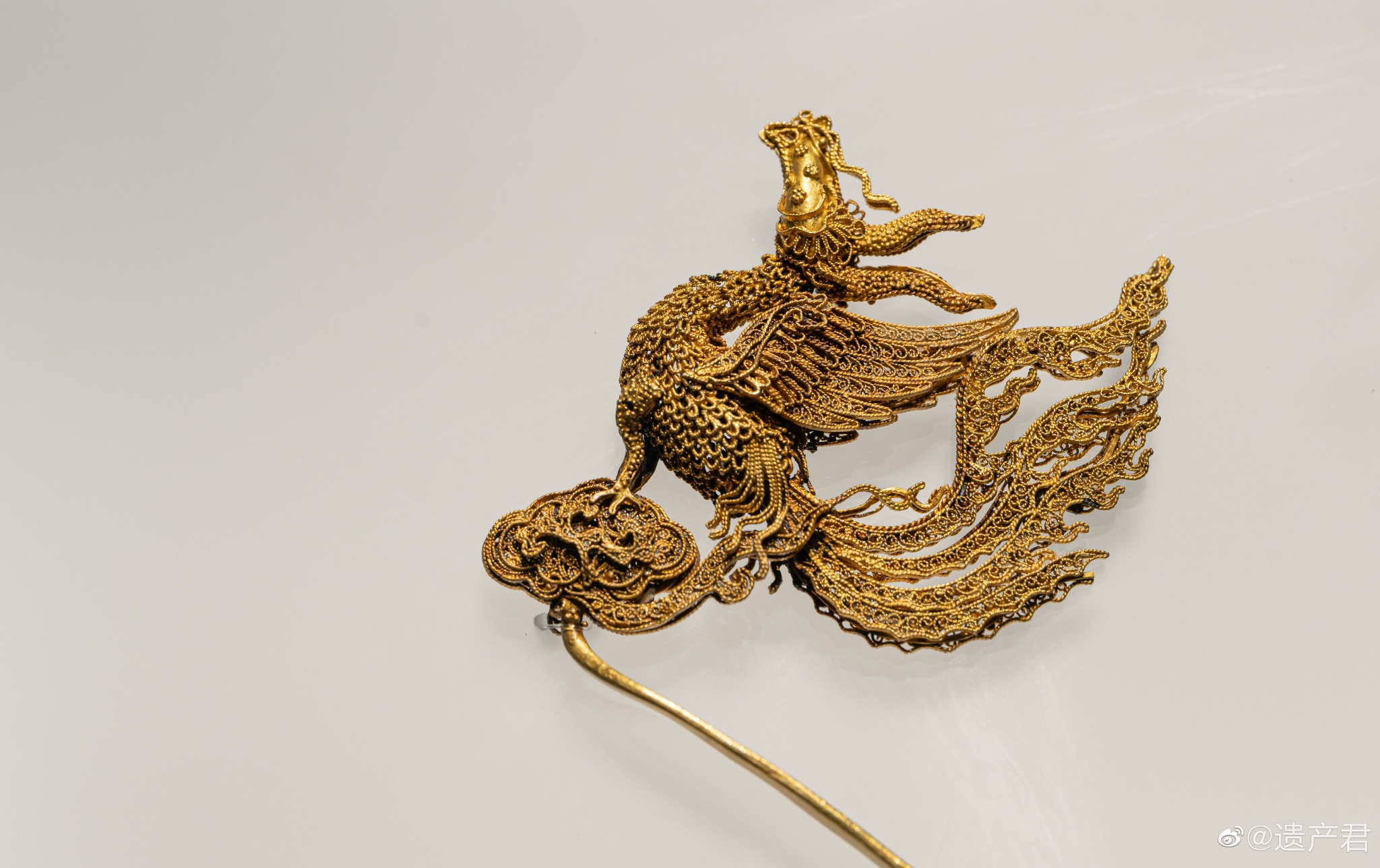 徽州历史博物馆藏· 明代累丝金凤簪