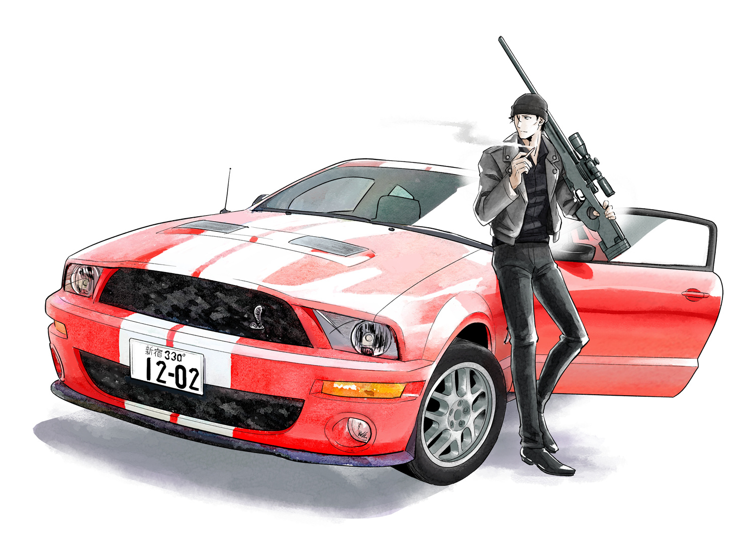 赤井秀一与他的爱车_高清图集_新浪网