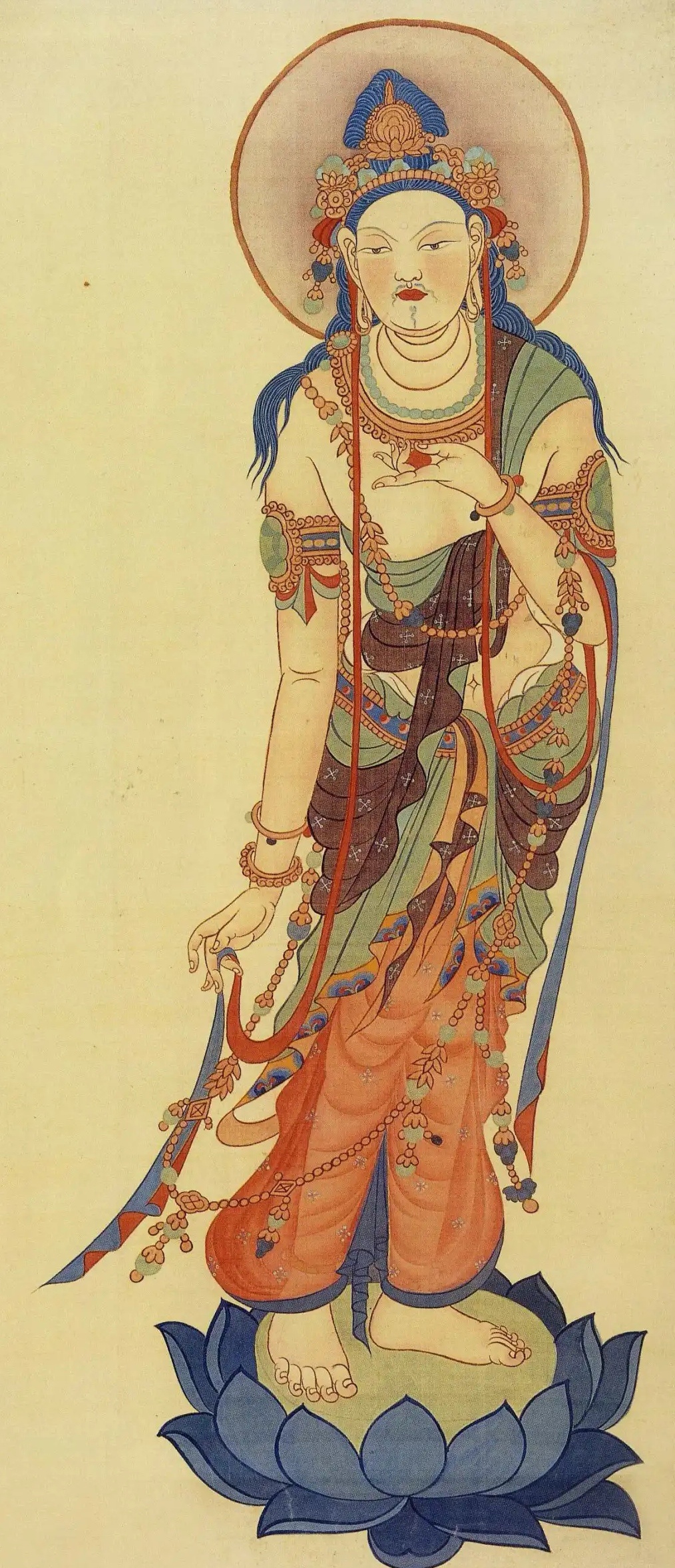 张大千临摹敦煌佛像