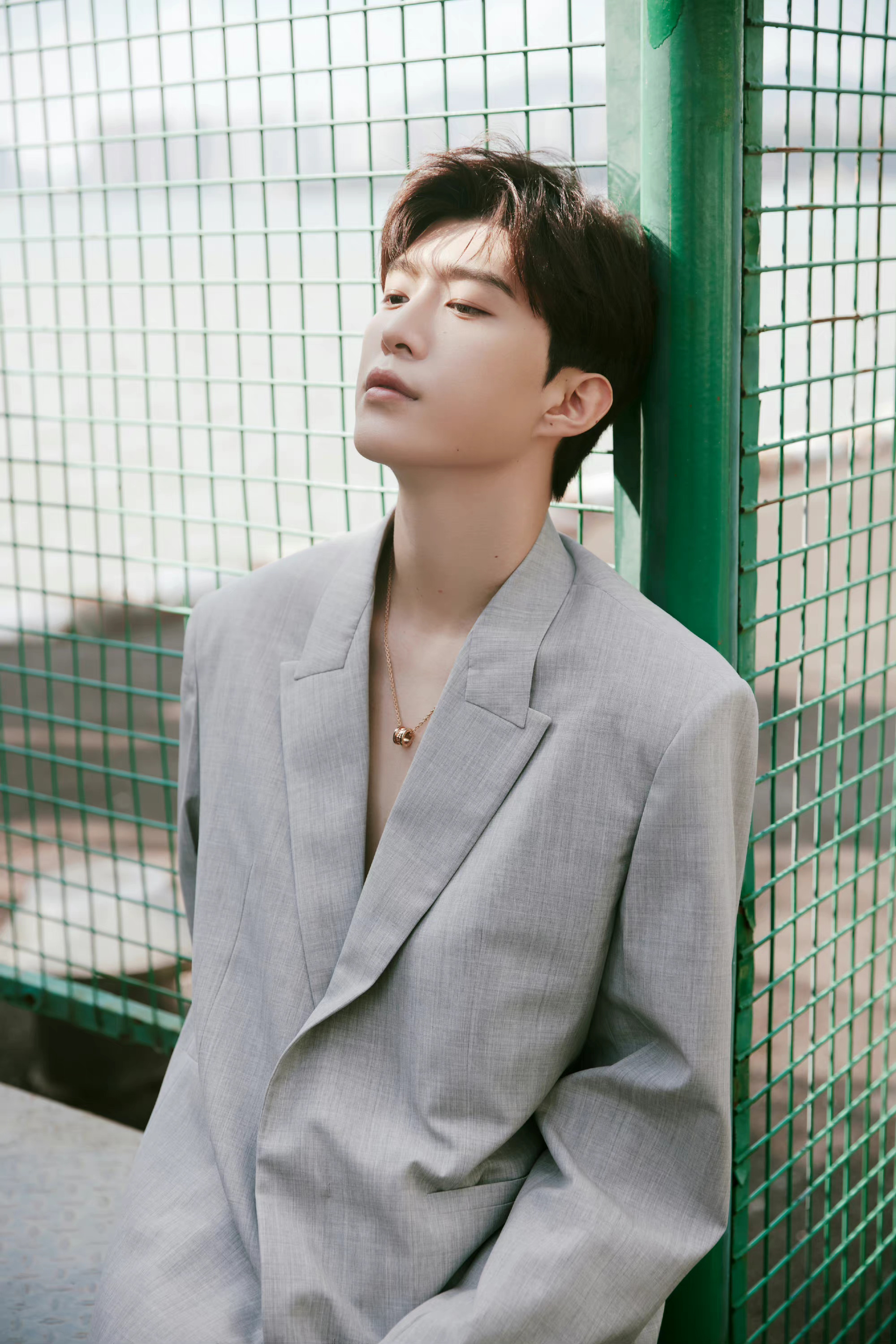 范丞丞金鸡奖灰色真空西装造型～ 帅气有型的青年演员__财经头条