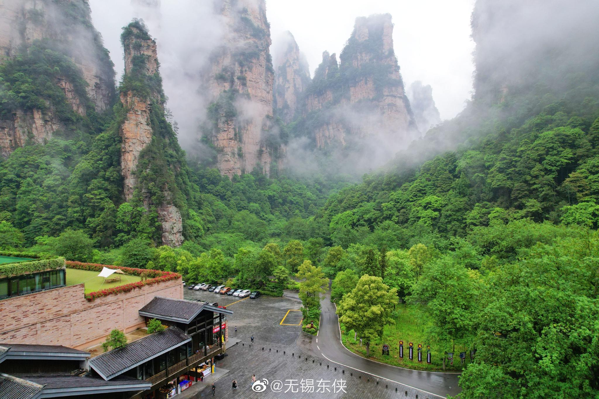 下着濛濛细雨,湖南张家界国家地质森林公园,像是仙境一般……__财经头条