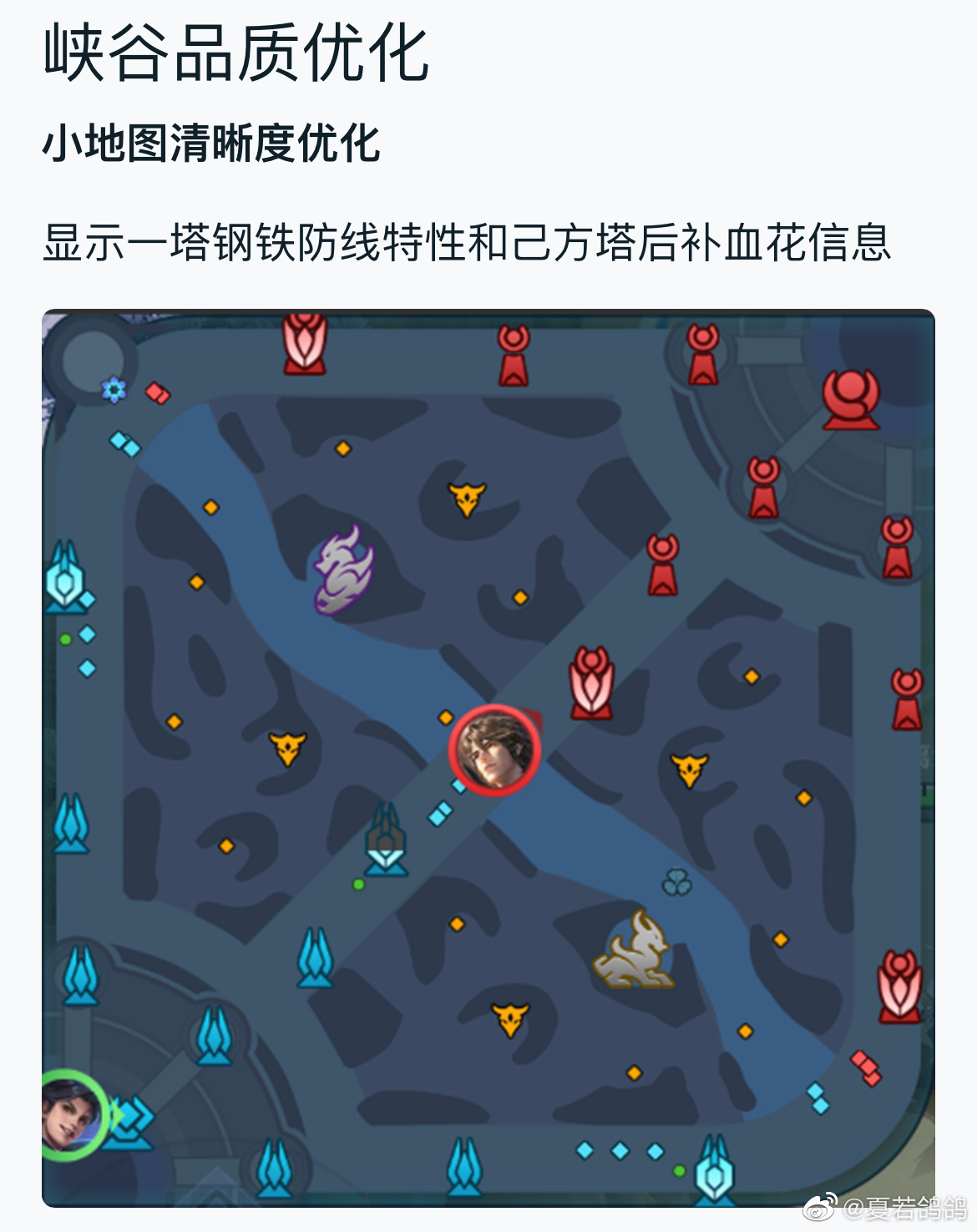 体验服峡谷品质优化1小地图清晰度优化2防御塔清晰度优化