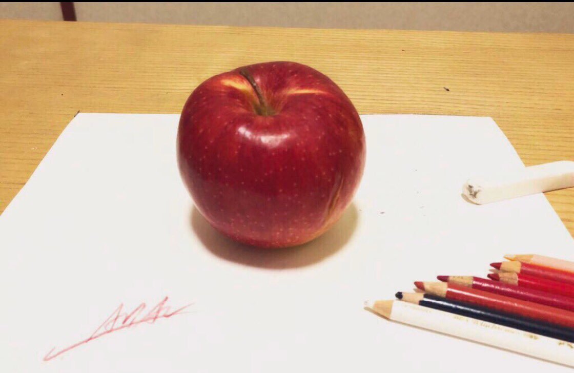 日本网友x86_ariria的立体画最近被网友疯狂转发,作者本人自学绘画