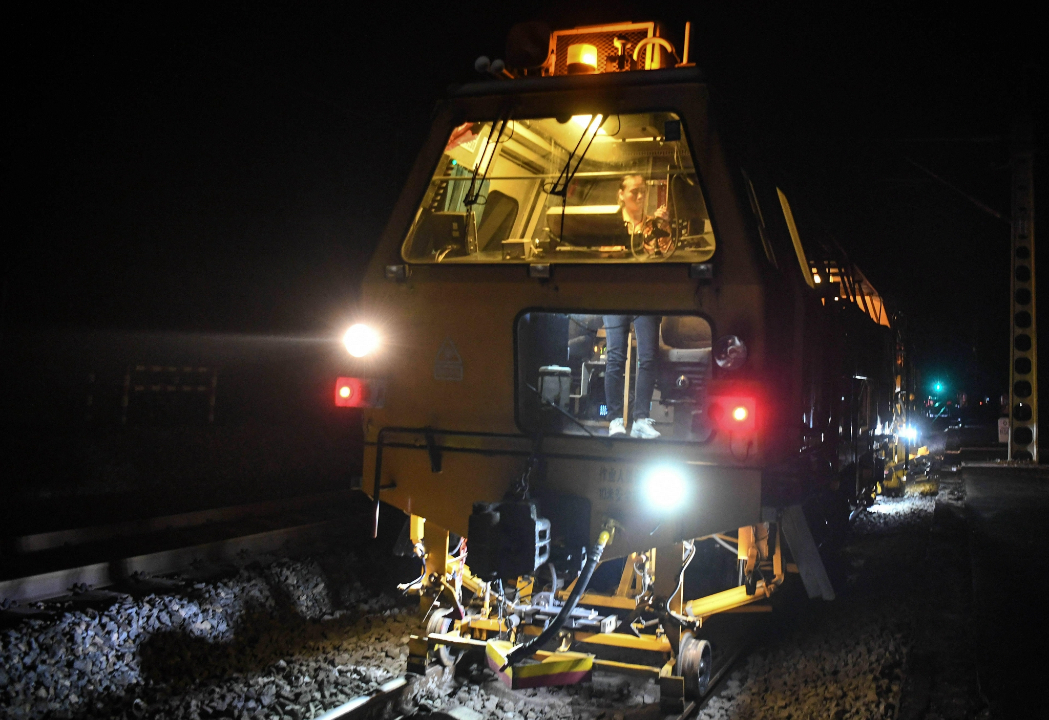 假日坚守中的大机女司机