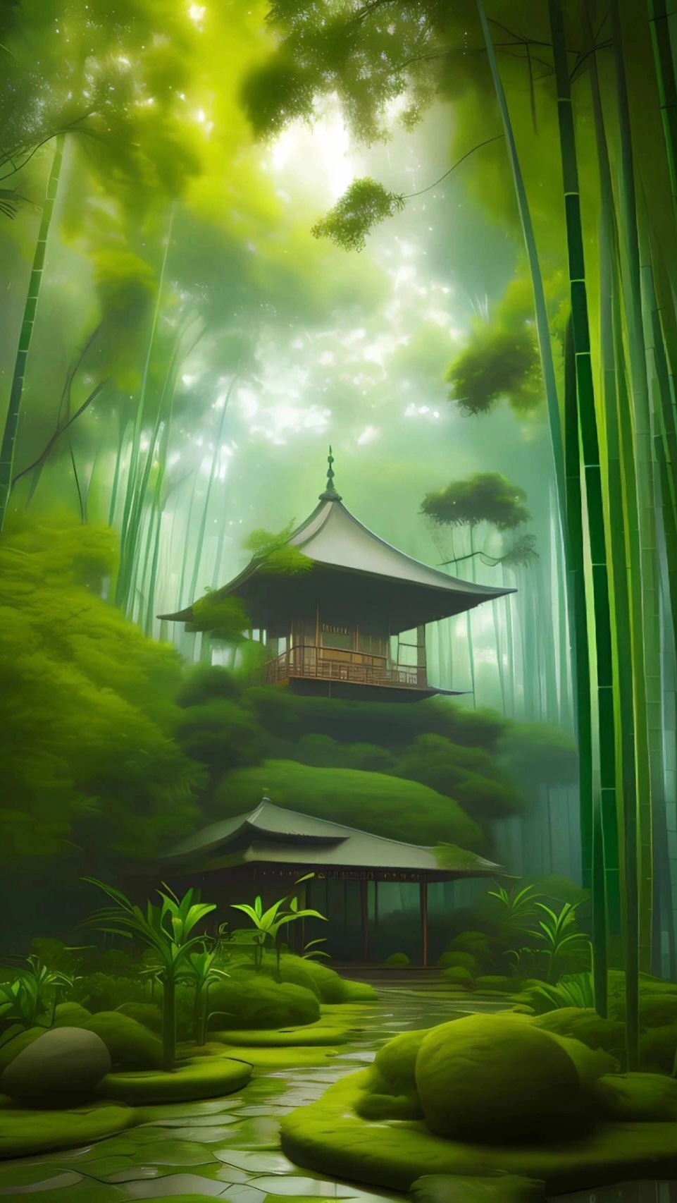 远上寒山石径斜竹林深处有人家赏心悦目的风景照