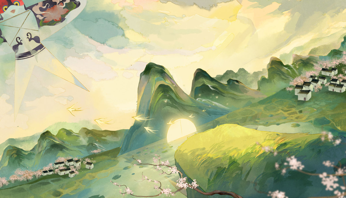 来自国人画师平大富ya的一组古风主题插画