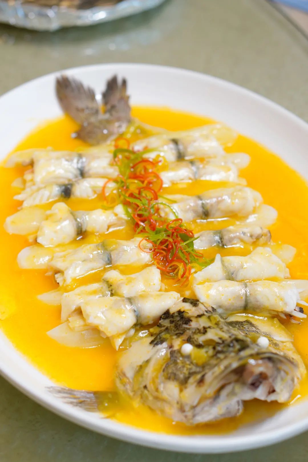 金汤三丝鲈鱼有颜有料的料理才登对于鲈鱼的鲜嫩可口.