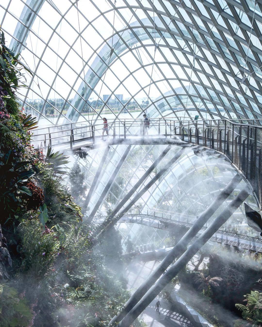 坐落在新加坡中心海湾的滨海湾花园(Gardens by the Bay)于2012年对