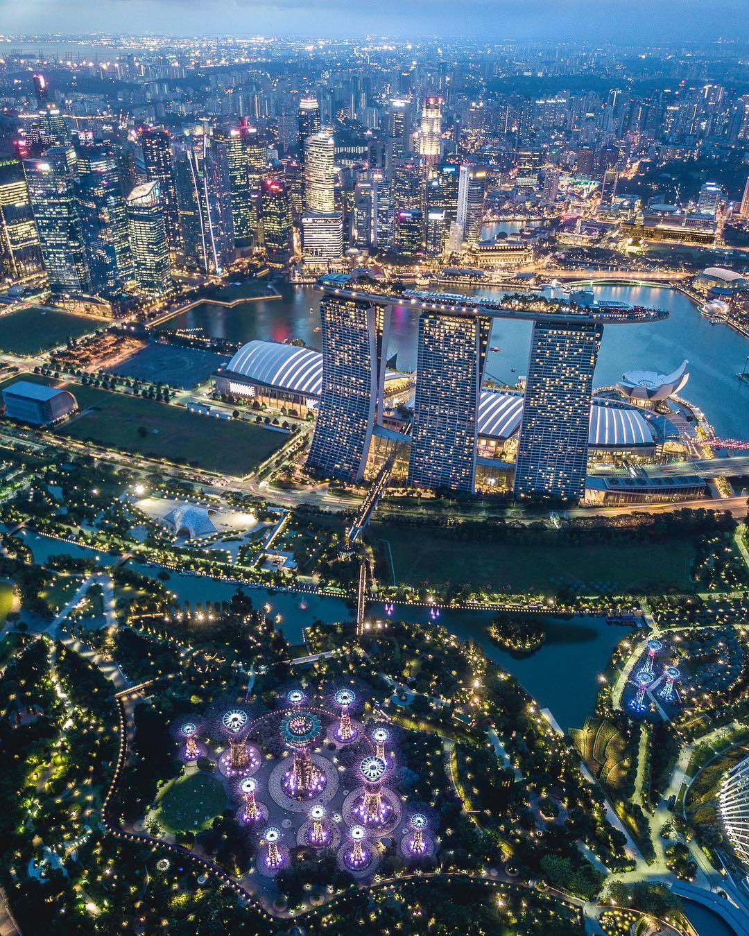 坐落在新加坡中心海湾的滨海湾花园(Gardens by the Bay)于2012年对
